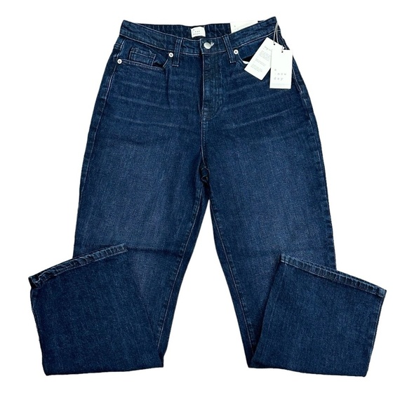 Womens a new day 4 27 Small Jeans Denim Navy Blue Bootcut Stretch High Rise NWT - Picture 3 of 12